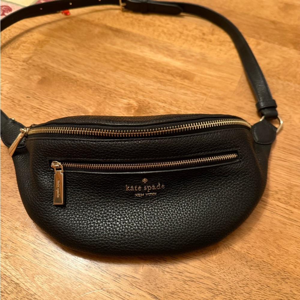 Kate Spade Black Pebbled Leather Waist Bag